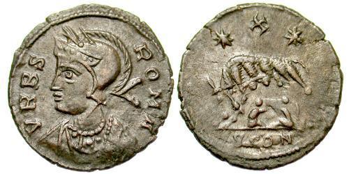 1 Follis /  AE3 Empire romain (27BC-395) Bronze Constance II (317 - 361)