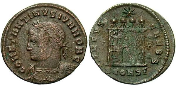 1 Follis /  AE3 Empire romain (27BC-395) Bronze Constance II (317 - 361)