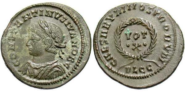 1 Follis /  AE3 Empire romain (27BC-395) Bronze Constance II (317 - 361)