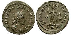 1 Follis /  AE3 Roman Empire (27BC-395) Bronze Crispus (305 - 326)