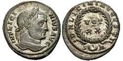 1 Follis /  AE3 Roman Empire (27BC-395) Bronze Licinius I (265-324)