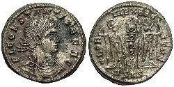 1 Follis /  AE3 Roman Empire (27BC-395) Bronze Constans I (320-350)