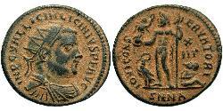 1 Follis /  AE3 Roman Empire (27BC-395) Bronze Licinius I (265-324)