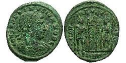 1 Follis /  AE3 Roman Empire (27BC-395) Bronze Constantius II (317 - 361)