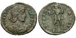 1 Follis /  AE3 Roman Empire (27BC-395) Bronze Constantius II (317 - 361)