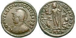 1 Follis /  AE3 Roman Empire (27BC-395) Bronze Licinius II (315-326)