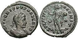 1 Follis /  AE3 Roman Empire (27BC-395) Bronze Crispus (305 - 326)