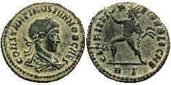 1 Follis /  AE3 Roman Empire (27BC-395) Bronze Constantius II (317 - 361)