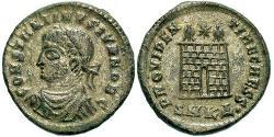 1 Follis /  AE3 Roman Empire (27BC-395) Bronze Constantius II (317 - 361)