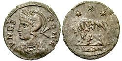 1 Follis /  AE3 Roman Empire (27BC-395) Bronze Constantius II (317 - 361)