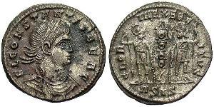 1 Follis /  AE3 Roman Empire (27BC-395) Bronze Constans I (320-350)