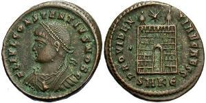 1 Follis /  AE3 Roman Empire (27BC-395) Bronze Constantius II (317 - 361)