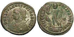 1 Follis /  AE3 Roman Empire (27BC-395) Bronze Crispus (305 - 326)