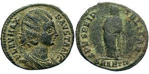 1 Follis /  AE3 Roman Empire (27BC-395) Bronze Fausta (289-326)