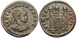 1 Follis /  AE3 Roman Empire (27BC-395) Bronze Licinius II (315-326)