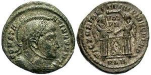 1 Follis /  AE3 Roman Empire (27BC-395) Bronze Constantine I (272 - 337)