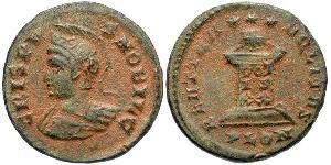 1 Follis /  AE3 Roman Empire (27BC-395) Bronze Crispus (305 - 326)