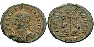 1 Follis /  AE3 Roman Empire (27BC-395) Bronze Crispus (305 - 326)