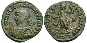 1 Follis /  AE3 Roman Empire (27BC-395) Bronze Licinius II (315-326)