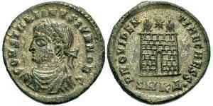 1 Follis /  AE3 Roman Empire (27BC-395) Bronze Constantius II (317 - 361)