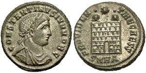 1 Follis /  AE3 Roman Empire (27BC-395) Bronze Constantius II (317 - 361)