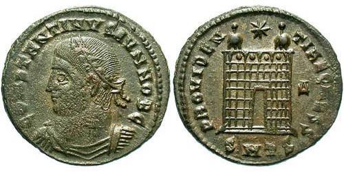 1 Follis /  AE3 Roman Empire (27BC-395) Bronze Constantius II (317 - 361)