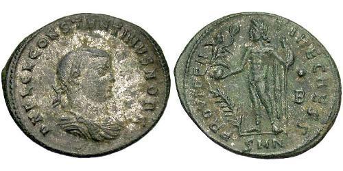 1 Follis /  AE3 Roman Empire (27BC-395) Bronze Constantius II (317 - 361)