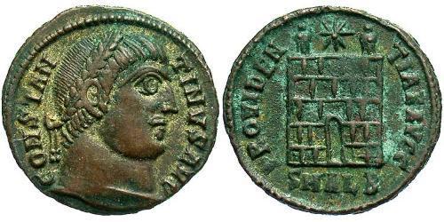 1 Follis /  AE3 Roman Empire (27BC-395) Bronze Constantine I (272 - 337)