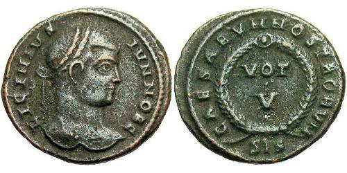 1 Follis /  AE3 Roman Empire (27BC-395) Bronze Crispus (305 - 326)