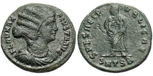 1 Follis /  AE3 Roman Empire (27BC-395) Bronze Fausta (289-326)