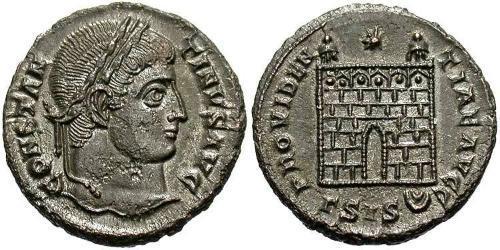 1 Follis /  AE3 Roman Empire (27BC-395) Bronze Constantine I (272 - 337)