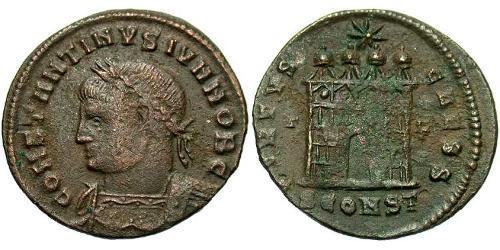 1 Follis /  AE3 Roman Empire (27BC-395) Bronze Constantius II (317 - 361)