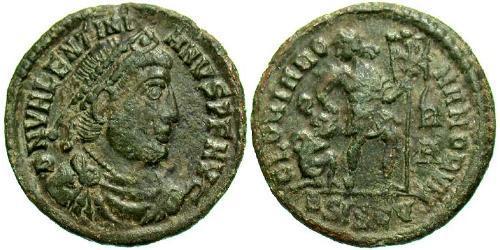 1 Follis /  AE3 Roman Empire (27BC-395) Bronze Valentinian I  (321-375)