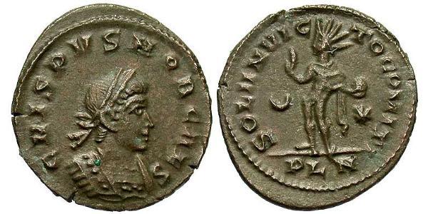 1 Follis /  AE3 Roman Empire (27BC-395) Bronze Crispus (305 - 326)