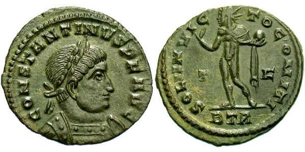 1 Follis /  AE3 Roman Empire (27BC-395) Bronze Constantine I (272 - 337)