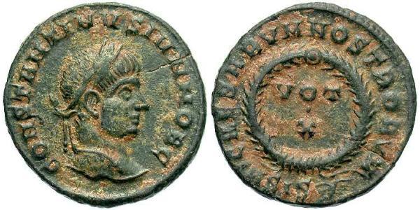 1 Follis /  AE3 Roman Empire (27BC-395) Bronze Constantius II (317 - 361)