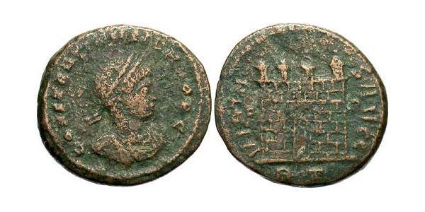 1 Follis /  AE3 Roman Empire (27BC-395) Bronze Constantius II (317 - 361)