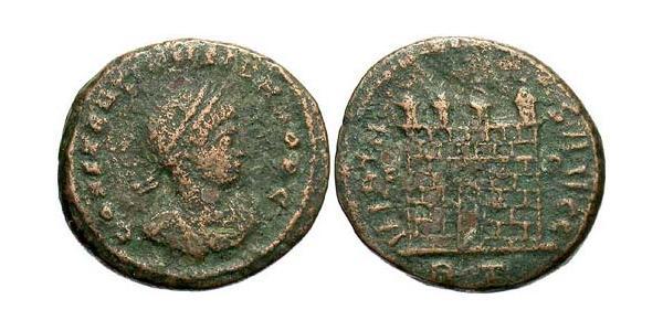 1 Follis /  AE3 Roman Empire (27BC-395) Bronze Constantius II (317 - 361)