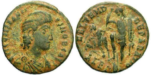 1 Follis /  AE3 Roman Empire (27BC-395) Bronze Trebonianus Gallus (206-253)