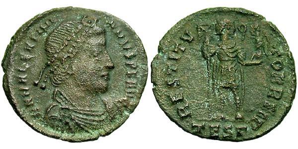 1 Follis /  AE3 Roman Empire (27BC-395) Bronze Valentinian I  (321-375)