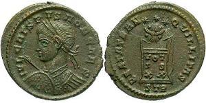 1 Follis /  AE3 Römische Kaiserzeit (27BC-395) Bronze Crispus (305 - 326)