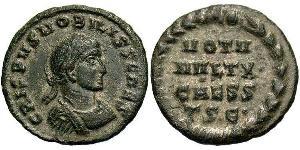 1 Follis /  AE3 Römische Kaiserzeit (27BC-395) Bronze Crispus (305 - 326)