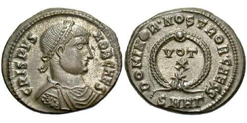 1 Follis /  AE3 Römische Kaiserzeit (27BC-395) Bronze Crispus (305 - 326)