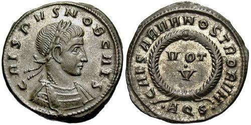 1 Follis /  AE3 Römische Kaiserzeit (27BC-395) Bronze Crispus (305 - 326)