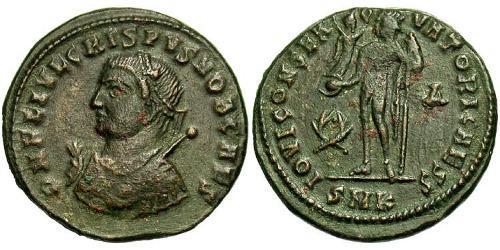 1 Follis /  AE3 Römische Kaiserzeit (27BC-395) Bronze Crispus (305 - 326)