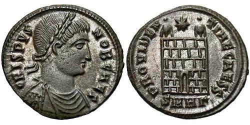 1 Follis /  AE3 Römische Kaiserzeit (27BC-395) Bronze Crispus (305 - 326)