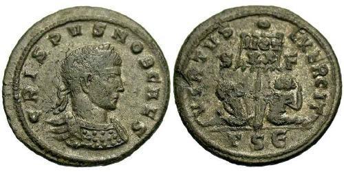 1 Follis /  AE3 Römische Kaiserzeit (27BC-395) Bronze Crispus (305 - 326)