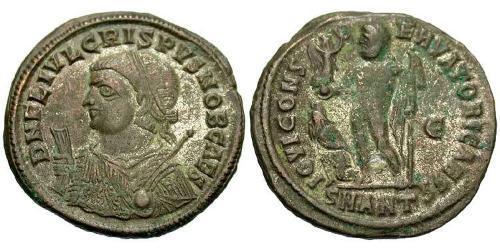1 Follis /  AE3 Römische Kaiserzeit (27BC-395) Bronze Crispus (305 - 326)
