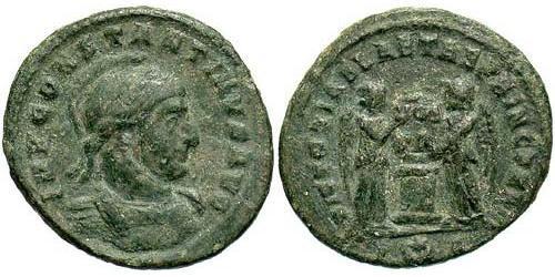 1 Follis /  AE3 Römische Kaiserzeit (27BC-395) Bronze Konstantin I (272 - 337)