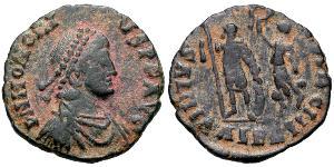 1 Follis /  AE3 Western Roman Empire (285-476) Bronze Honorius  (384-423)